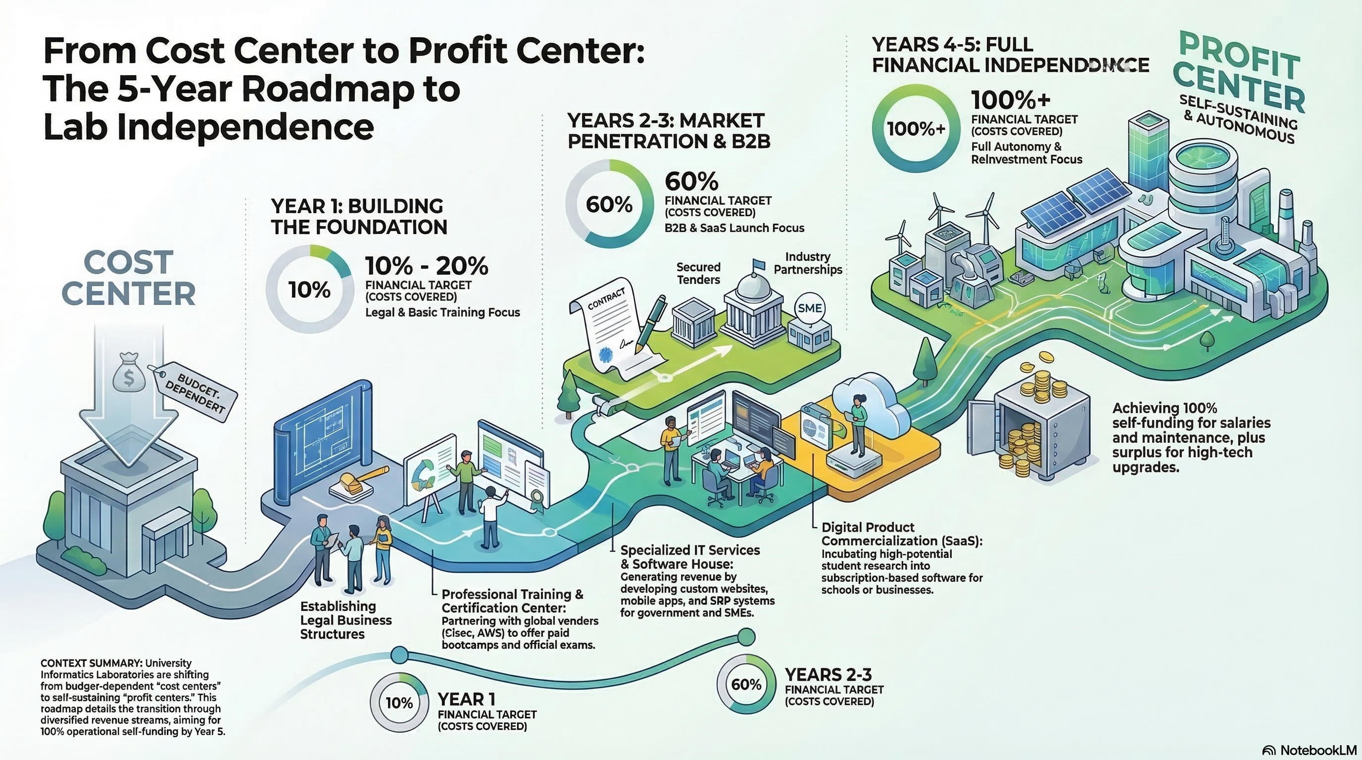 Infografis roadmap pengembangan LABINF 5 tahun ke depan